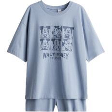 H&M Printed Pyjamas - Dusty Blue/Mickey Mouse