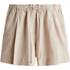 H&M Linen Blend Drawstring Shorts - Light Beige
