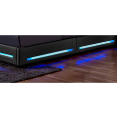 Letti Regolabili Home Deluxe A Led Asteroid 140 x 200 cm Grigio Scuro Letto Regolabile