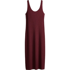 H&M Rib-Knit Dress - Burgundy