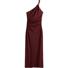 H&M One-Shoulder Bodycon Dress - Wine Red