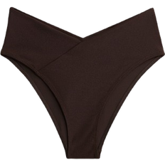 H&M High Rise Cheeky Bikini Bottoms - Dark Brown