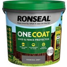 Ronseal fence paint charcoal grey Ronseal One Coat Shed & Fence Protector Wood Protection Charcoal grey 5L