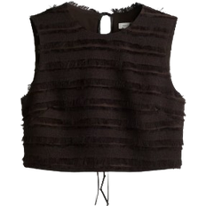 H&M Top with Fringes - Dark Brown