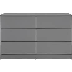 Chest of 6 drawer Birlea Oslo Grey Chest of Drawer 121.5x70cm