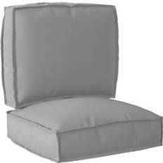 Cojines de silla vidaXL Juego Cojines De Palet 2 Gris Tela Oxford Cojín de silla Gris