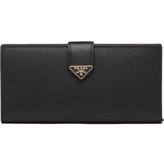 Prada Large Saffiano And Smooth Leather Wallet