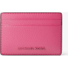 Rosa Korthållare Michael Kors MK Jet Set Pebbled Leather Card Case - Pink