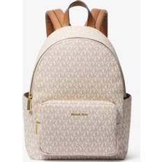 Michael Kors MK Tanner Medium Signature Logo Backpack - Natural