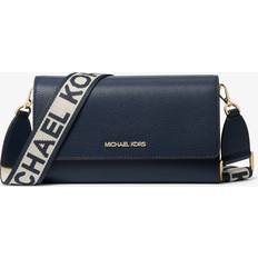 Michael Kors MK Jet Set Large Leather Crossbody Bag - Blue