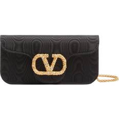 Multifarvet Clutch tasker Valentino Garavani Locò Moiré Fabric Clutch - Black