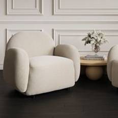 LPD Furniture Armchairs LPD Furniture Hagu Curved Occasional Armchair