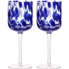 Blue Wine Glasses Hestia Blue Tortoise Shell Set Of 2 Wine Glass