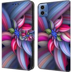 Motorola Moto Edge 50 Ultra Wallet Cases Veanxin Motorola Moto G34 5G Leather Case 3D Pattern Printing Stand Wallet Phone Cover