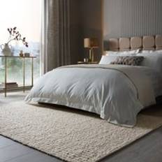Dunelm Ellis Boucle Striped Wool Rug - Natural