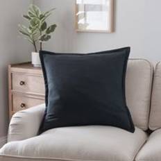 Dunelm Luna Oxford Edge Square - Scatter Cushion Black