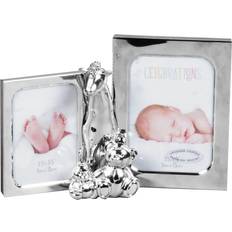 Celebrations Bambino Giraffe Teddy And Penguin Double Photo Frame