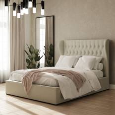 Natural Beds GFW Dakota Double End Lift Ottoman With Mattress Natural Frame Bed