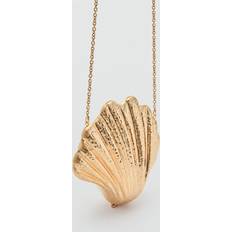 Mango Shell Design Clutch Bag - Gold