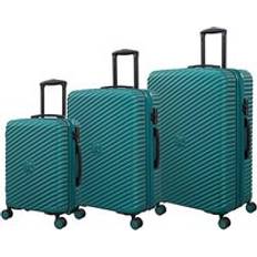 IT Luggage ABS Plastic Suitcase Sets IT Luggage Pleating 3pc Suitcase Set Teal