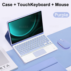 Purple D Spanish Keyboard For Samsung Galaxy Tab S9 FE 10.9 Inch Case