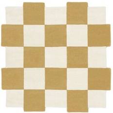 RugVista Checkmate Matta 250x250 Gul Vit