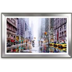 John Lewis Macneil Rainfall on Fifth Avenue New York Print 72 x 112 cm Framed Art