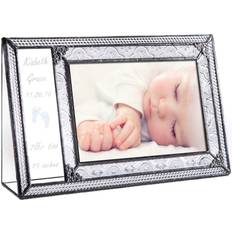 Personalized Baby Picture 4x6 Engraved Clear Glass Nursery Decor Photo Frame
