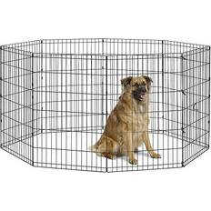 New World Dog Exercise Pen and Playpen 60.96 cm by 91.44 cm Black E-Coated