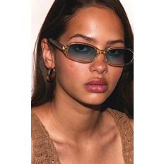 Unisex Sunglasses PrettyLittleThing Slim Cat Eye Sunglasses - Clear