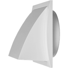 Thermex Ø 150mm 6'' Cowled Duct Cover with Gravity Flap, White