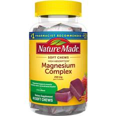 Strawberry Vitamins & Minerals Nature Made Magnesium Complex Strawberry 40 Soft Chews