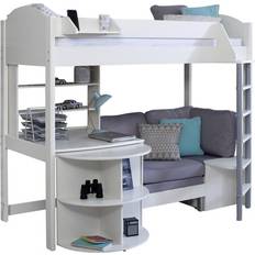 Melodie European Single 90 x 200 cm L-Shaped with Bookcase