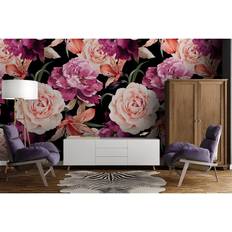 Wallpapers Mercer41 Congo Matte Wall Mural Light Pink 520 cm W x 300 cm L