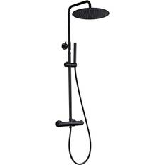 Joho Termostat Duschset D30 cm Matt Svart