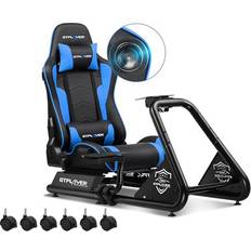 GTPLAYER Racing Simulator Cockpit Faux Leather PC & Racing Game Chair