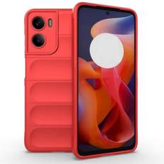 Motorola Motorola Moto G05 4G E15 Magic Shield TPU Flannel Phone Case Red