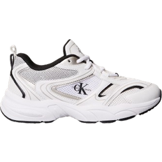 Calvin Klein Jeans Faux Leather Trainers - Bright White/Black