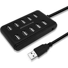 Keshen 10 Ports USB Hub 2.0 USB Splitter Adapter