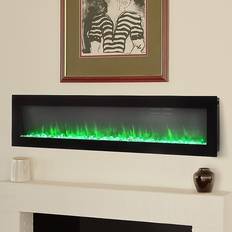 Black Electric Fire Wall Mounted Fireplace Heater 50 inch