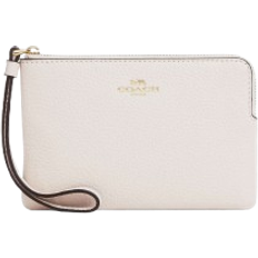 Coach Corner Zip Wristlet - Gold/Chalk