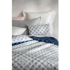 Blue Bedspreads Soak & Sleep Reversible Floral Print Dark Double Bedspread Blue