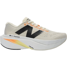 Beige - Men Running Shoes New Balance FuelCell SuperComp Trainer v3 M - Angora/Hot Mango/Black