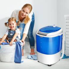 Toppmatad Tvättmaskiner Cwy Mini Tvättmaskin Rese Med Centrifug Blå
