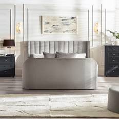 Side Lift Ottoman TV 135 cm Light Grey 140 x 200 cm