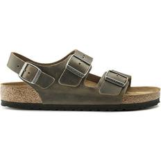 Birkenstock Milano Hjemmesko & Sandaler Birkenstock Milano Oiled Leather - Faded Khaki