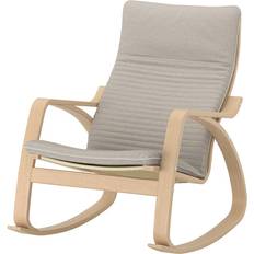 IKEA Poang Knisa light beige/White stained oak veneer Gyngestol 95cm