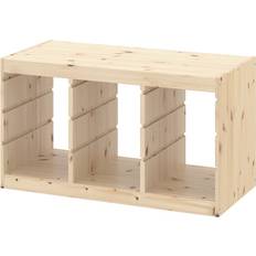 Trä Förvaring Barnrum IKEA TROFAST Stomme, vitbetsad furu