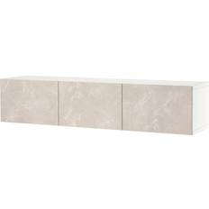 IKEA Bænke IKEA BESTÅ Tv-bänk White/Bergsviken beige TV-bord 180x38cm
