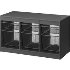 Polypropylene Skåp IKEA Trofast Förvaringskombination Med Backar grau/dunkelgrau Förvaringsskåp 99x56cm